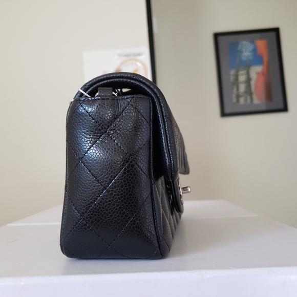 Chanel classic mini black caviar silver hardware bag - Picture 11 of 12